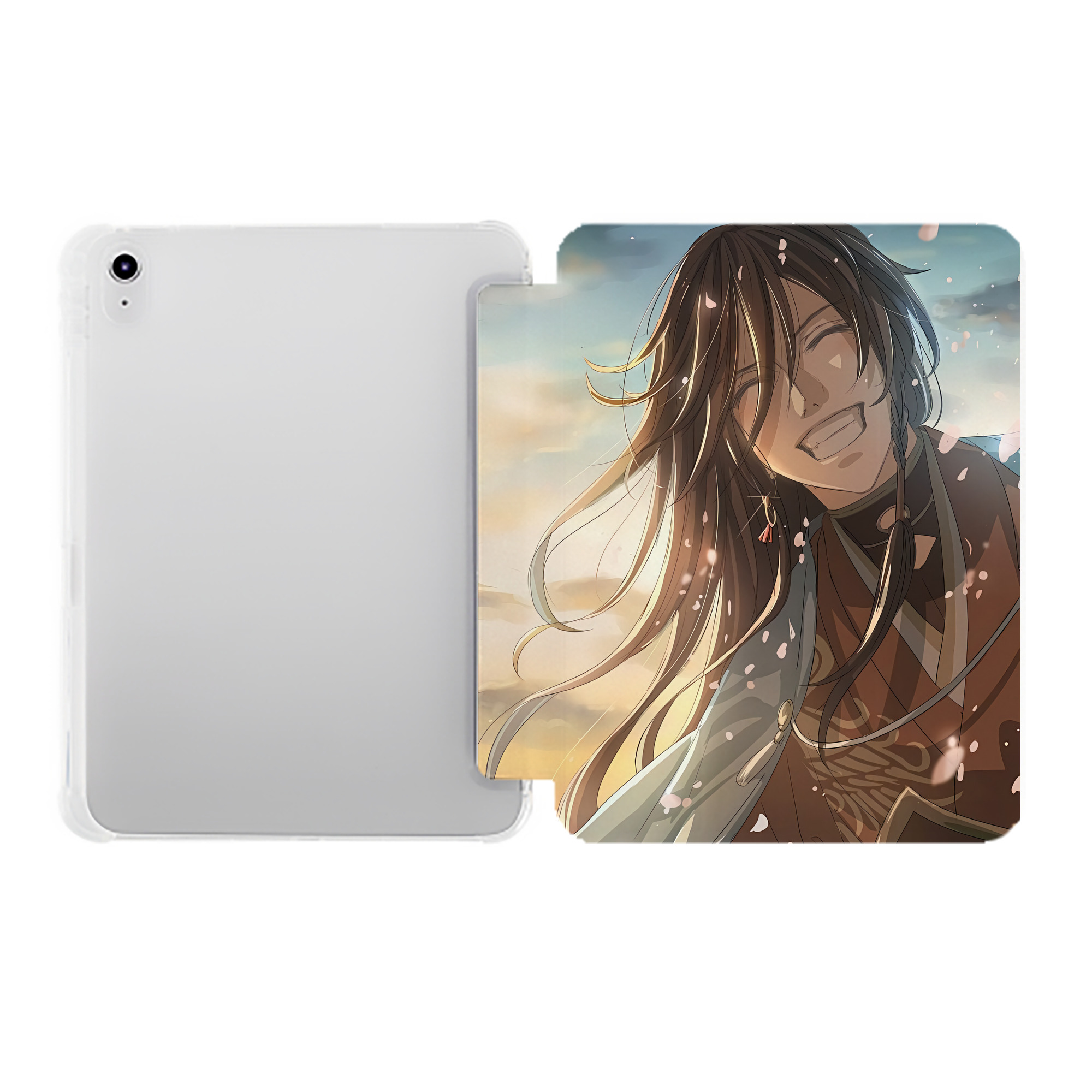 （画像用） 刀剣乱舞 Touken Ranbu IPad ケース ペン収納付き 三つ折りスタンド PUレザー×シリコン 対応機種9.5/10.5/10.9インチ
